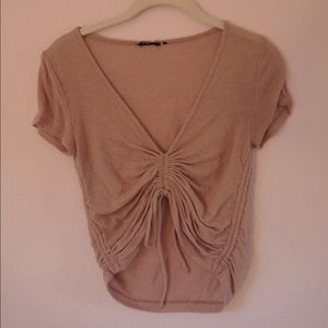 Trendy Cropped Cinched Front Top